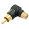 10Pcs RCA right angle adapter plug M/F male to female 90 degree elbowÃ‚Â Brass