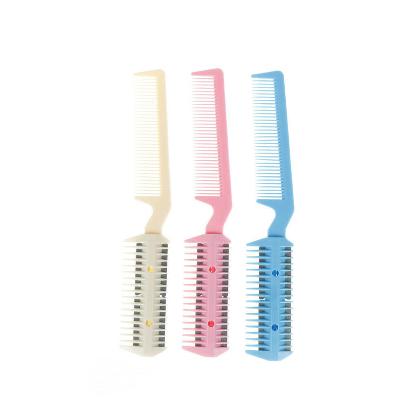 Pet Hair Trimmer Comb 2 Razor Rakes Cutting Grooming Clean Tool for Dog Cat  Z