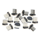15x Round Micro USB Charger Magnetic Tips Head Adapter for Cellphone Tablets