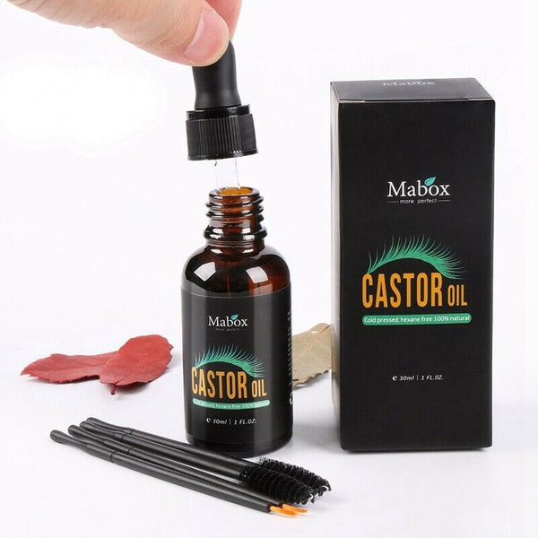 Mabox 30 ML Hair Essential Oil Natural Castor Oil Eyelashes Eyebrow Growth  W8G4