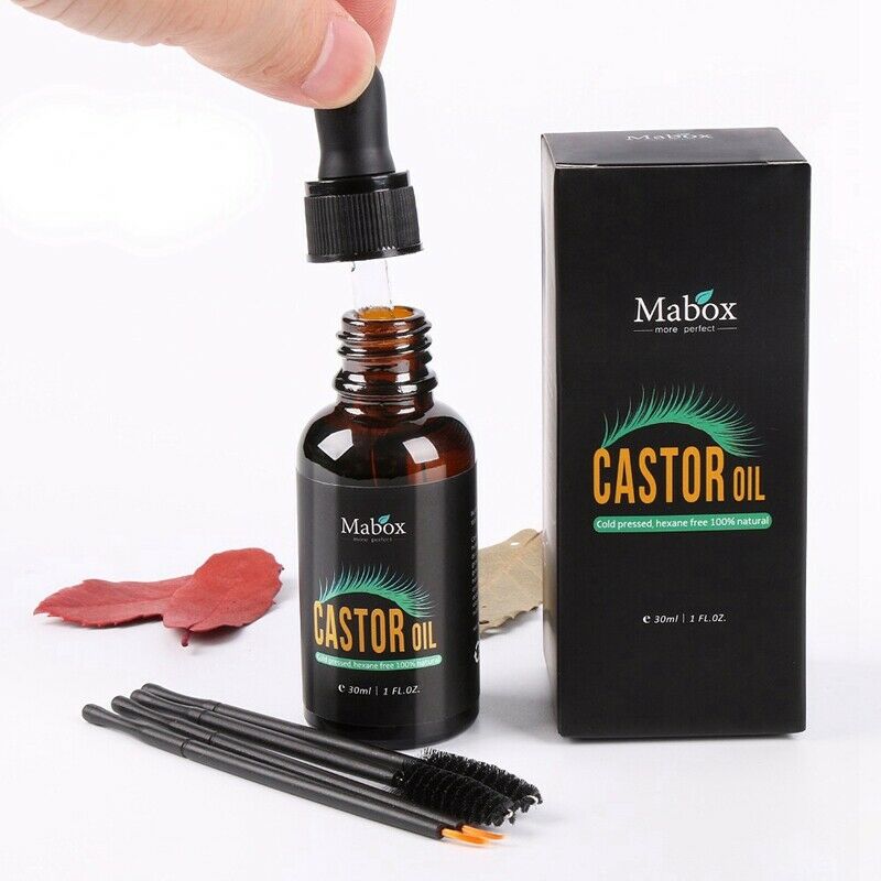 Mabox 30 ML Hair Essential Oil Natural Castor Oil Eyelashes Eyebrow Growth  W8G4