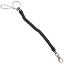 Lobster Clasp Hook Lockable Cord Stripe Elastic Black Coil Lanyard for Mobi