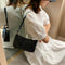 Women Alligator PU Leather Handbag Ladies Zip Totes Shoulder Bags (Black)
