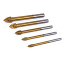 Cross Head Tungsten Carbide Wall Ceramic Tile Marble Glass Drill Bit Set Gl C3K6