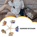 5pcs DIY Elephant Full Drill Special Shaped Diamond Painting Keychain Gifts