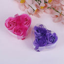 3XScented rose flower petal bath body soap wedding party gift heart bottle Hn