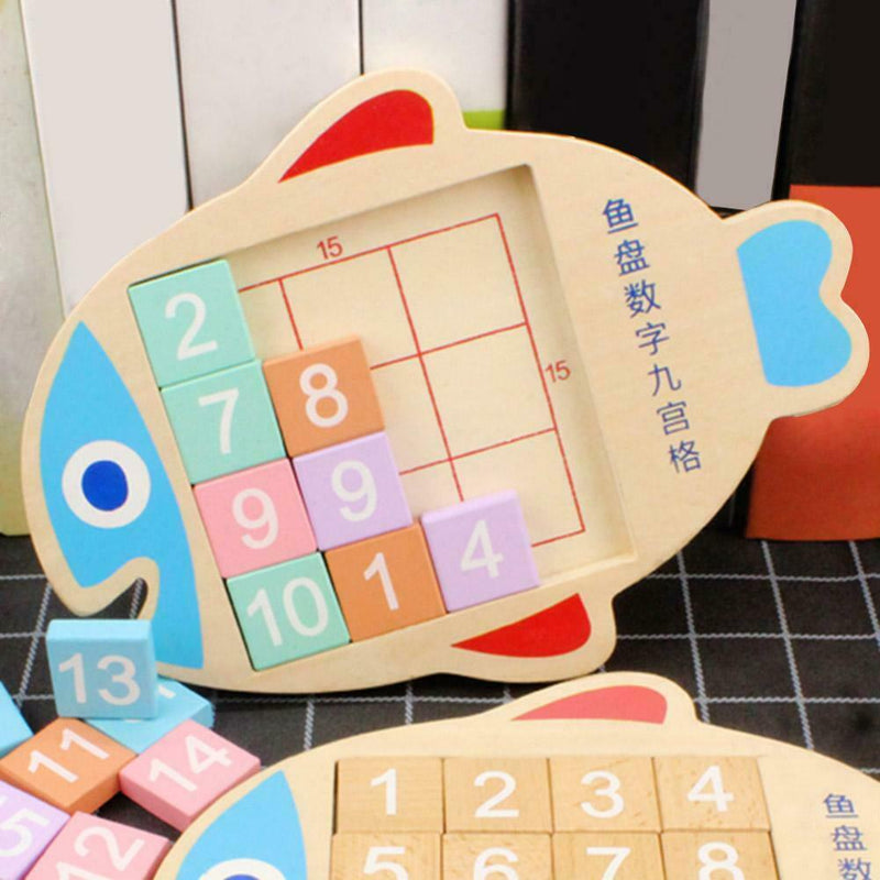 Wooden Board Children Colorful Montessori Learning Teaching Math Toys