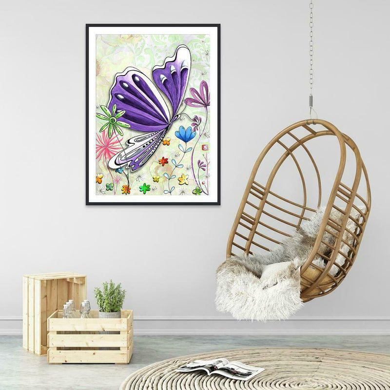 5D DIY Full Drill Diamond Painting Butterfly Embroidery Mosaic Craft Kit