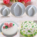 3pc Cutter Cake Mold Fondant Cookie Rose Leaf Plunger Sugarcraft Decorating 3C