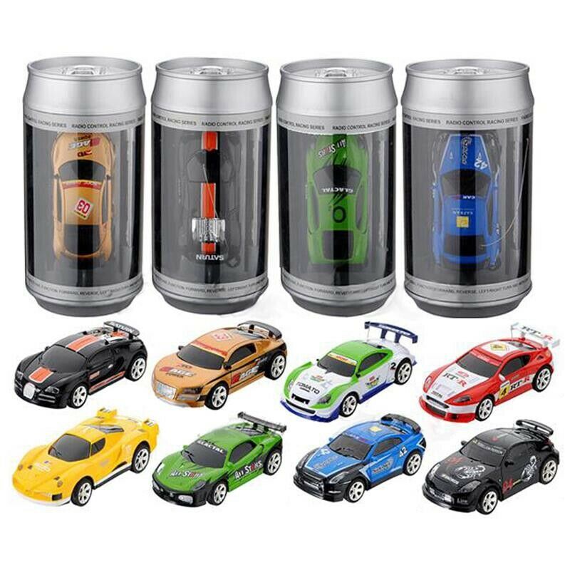 Coke Can Mini Radio Remote Control Micro-Racing Rc Car - White V5P5