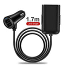 Universal 4 USB Ports QC 3.0 Fast Car Charger Front Back Seat Adapter Cell phone