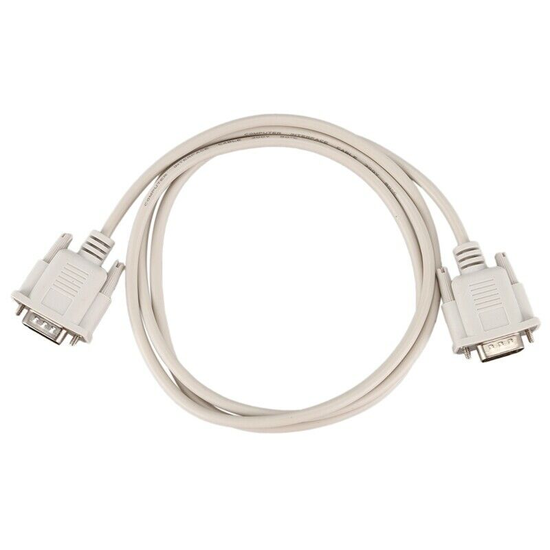 1.4M RS232 DB9 9 Pin Male to VGA Video 15 Pin Male Adapter Cable Light Gray Y9P1