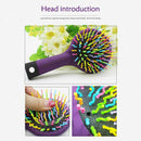 Detangling Hair Brush Rainbow Volume Brush Magic Hair Curl Straight Comb Br B2S1