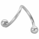 Stainless Steel Flexo Twist Helix Cartilage Ring Earring Piercing Lots Silv