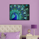 50x40cm Blue Peakcock Tail Diamond Painting Full Square Drill Cross Stitch