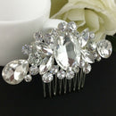 Women's Bridal Wedding Flower Diamante Rhinestones Hair Clip Comb (04) B4T1