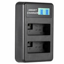 1X(Lp-E8 Usb Lcd Display Dual Port Battery Charger For Eos 550D/600D/650D/7