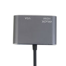 USB Type-C to HDMI VGA 4K 30Hz Video Adapter for PC TV Projector (Grey)