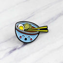 Fashion Cartoon Brooch Noodles Bowl Badges Clothes Cute Pins Jewelry Gift