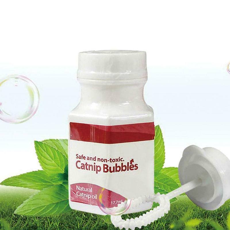 18ml Liquid Catnip Bubbles Oil Blower Cat Kitten Interactive Toys 2019