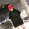 Fashion Women Bling Solid Short Sleeve Loose T-Shirts Long Tops (Black XL)