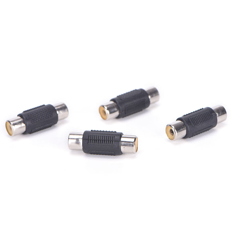 10X RCA Female to Female Coupler Plug Audio Video AV Cable Adaptor RCA Joiner JR