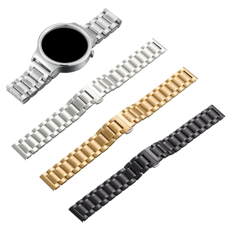 Stainless Steel Wristband and Butterfly Closure For for HUAWEI Watch Sliver