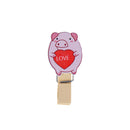 10pcs pig Wooden Clothe Photo Paper Peg Clothespin Craft Clips LJ