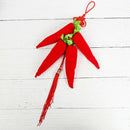 Car Pendant Bamboo Charcoal Air Purifying Bag Chinese Knot Red Pepper Decor FT