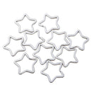 10Pcs Fashion Star Key Ring Bulk Split Keyfob for DIY Arts Ornaments Crafts, Car