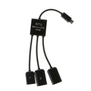 3 In 1 Male To Female Micro USB 2.0 Host OTG Hub Adapter Cable For
