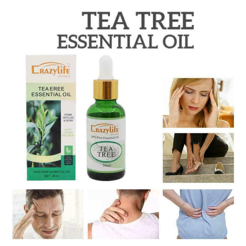 Tea Tree Oil 100% Natural Pure Undiluted Uncut Essential 3ML Oil Z1G5