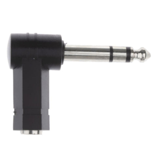 10x6.35mm to 3.5mm 1/8" Male Mono Jack 90 Degree Audio Connector Adapter