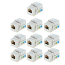 10 Pack Lot CAT6 RJ45 Keystone Jack Inline Coupler - White