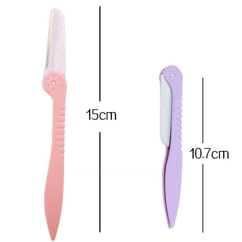 Folding Makeup Eyebrow Razor Facial Hair Remover Safety Trimmer Tool D9J7