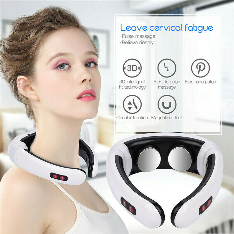 Electric Pulse Back and Neck Massager Far Infrared Heating Pain Relief CareBX