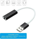 2 In 1 USB to 3.5mm Stereo Jack Headset Audio Adapter Cable Sound Card Adapter