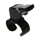 Black Plastic Pealess Finger Grip Sports Referee Whistle I6M2