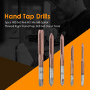5pcs HSS M3 M4 M5 M6 M8 Spiral Thread Right Hand Tap Drill Set Hand Tools