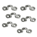 6 Set Marine Pad Eye Marine Kayaking Bimini Top Boat Rigging Loop Stainless