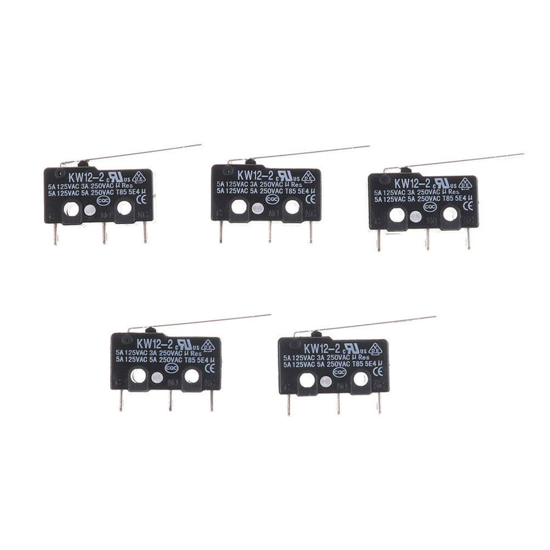 5Pcs Micro Limit Switch Long Lever Arm Subminiature SPDT Snap Action S Gw