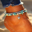 Boho Ankle Bracelet Women Fashion Bead Adjustable Beach Anklet Gift Shell Chain