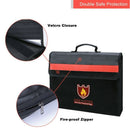 Fireproof Document Bag Non-Itchy Fiberglass Cloth Waterproof Holder With Sh