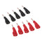 10 Pcs Black & Red 4mm Banana Plug Connectors Retractable Sheath Stackable Wire