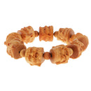 Wooden carved bracelet of eighteen Rohan for peace or lucky
