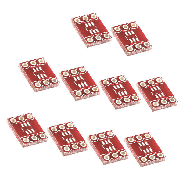 Pack of 10 0.95mm SOT23 TO DIP PCB Socket Experiment Convertor Board Red