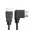 Left Angled 90 Degree HDMI to HDMI Male to Male Cable Spring 1080P Wire