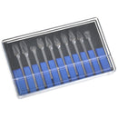 10pcs/set Steel Solid Carbide Burrs Kit Grinding Head For Rotary Tool Drill Bit-