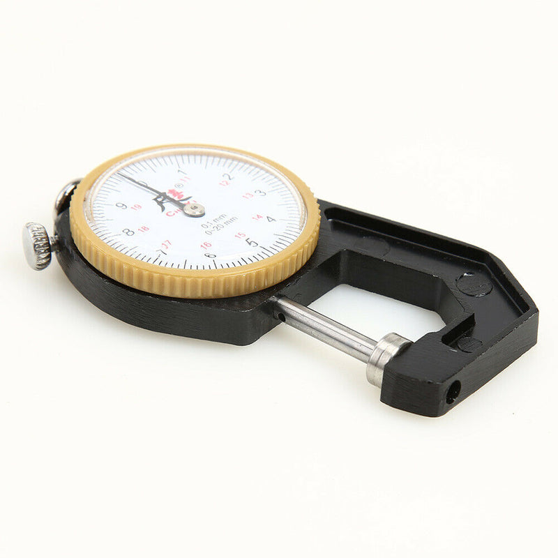 0-20mm 0.1mm Dial Leather Paper Thickness Gauge Meter Tester (Flat Head) A
