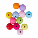 100PCs Acrylic Spacer Beads Round Mixed 10mm(3/8 inch)Dia.